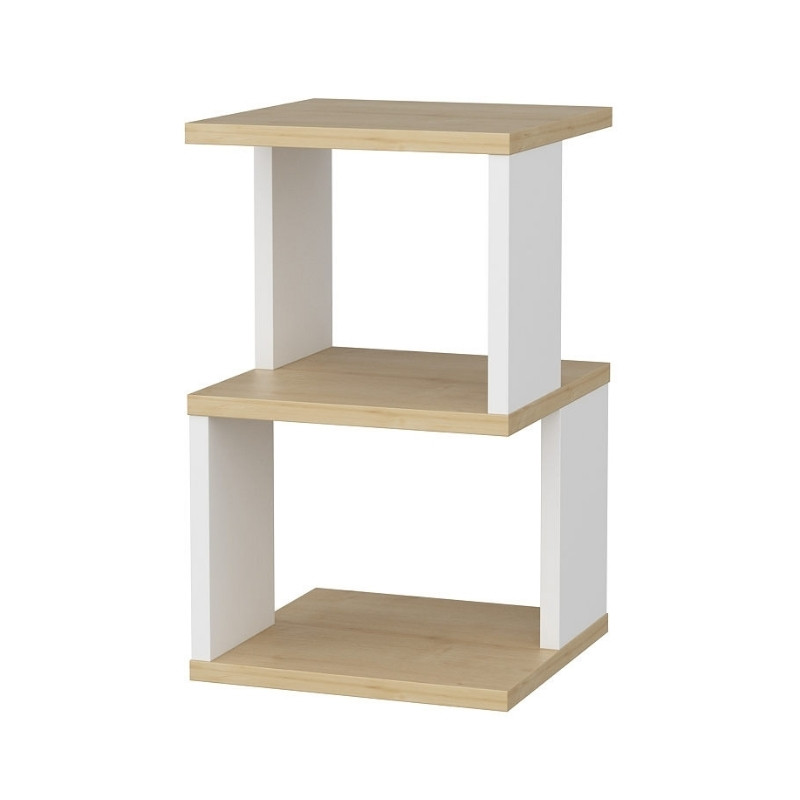 Κομοδίνο Carter Megapap χρώμα φυσικό οξιάς - λευκό 29,6x29,6x49,4εκ. Κομοδίνο Carter Megapap χρώμα φυσικό οξιάς - λευκό 29,6x29,6x49,4εκ.