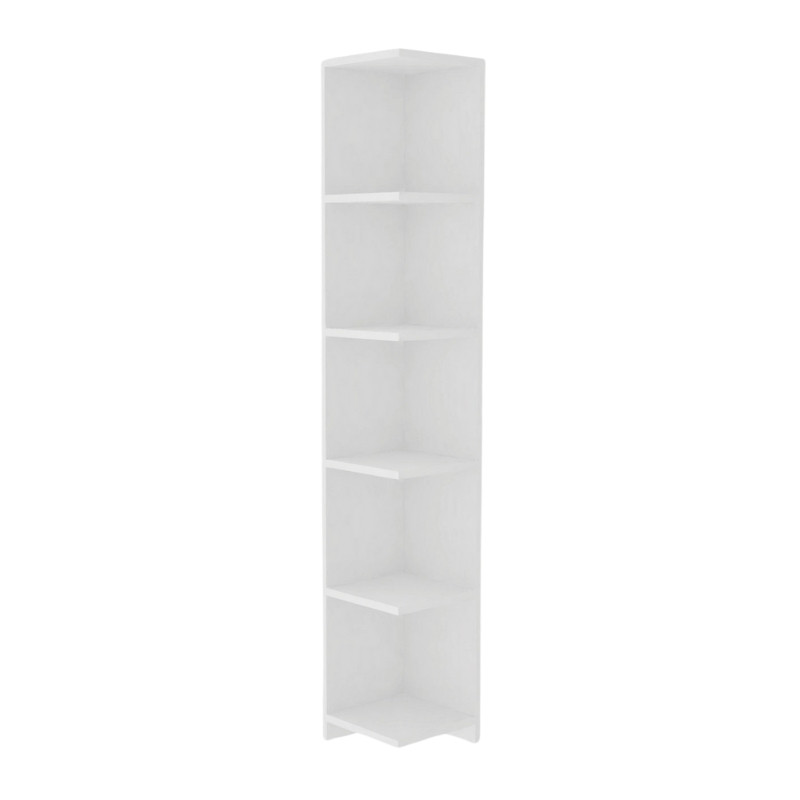 Βιβλιοθήκη γωνιακή Ravella Megapap χρώμα λευκό 25x25x160εκ. Βιβλιοθήκη γωνιακή Ravella Megapap χρώμα λευκό 25x25x160εκ.