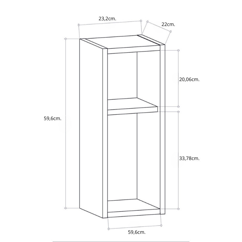 Κομοδίνο επιτοίχιο Sault Megapap χρώμα λευκό 23,2x22x59,6εκ. Κομοδίνο επιτοίχιο Sault Megapap χρώμα λευκό 23,2x22x59,6εκ.