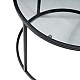 Τραπεζάκι σαλονιού Startis Megapap μέταλλο - γυαλί χρώμα μαύρο Ø60x43εκ.