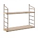 Ραφιέρα τοίχου Armoni Megapap χρώμα sacramento oak - καφέ μέταλλο 72x20x58εκ. Ραφιέρα τοίχου Armoni Megapap χρώμα sacramento oak - καφέ μέταλλο 72x20x58εκ.