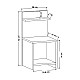Κομοδίνο Ulman Megapap χρώμα sapphire oak 35x37x72εκ.
