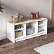 Παπουτσοθήκη London Megapap χρώμα λευκό - sapphire oak 100x35x40εκ. Παπουτσοθήκη London Megapap χρώμα λευκό - sapphire oak 100x35x40εκ.