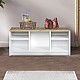 Παπουτσοθήκη London Megapap χρώμα λευκό - sapphire oak 100x35x40εκ. Παπουτσοθήκη London Megapap χρώμα λευκό - sapphire oak 100x35x40εκ.