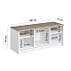 Παπουτσοθήκη London Megapap χρώμα λευκό - sapphire oak 100x35x40εκ. Παπουτσοθήκη London Megapap χρώμα λευκό - sapphire oak 100x35x40εκ.