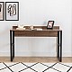 Γραφείο εργασίας Rana Megapap χρώμα καρυδί - μαύρο 120x60x78,8εκ.