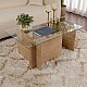 Τραπεζάκι σαλονιού Vetrino Megapap γυάλινο χρώμα honey oak 105x65x40εκ. Τραπεζάκι σαλονιού Vetrino Megapap γυάλινο χρώμα honey oak 105x65x40εκ.