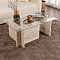 Τραπεζάκι σαλονιού Vetrino Megapap γυάλινο χρώμα travertine 105x65x40εκ.