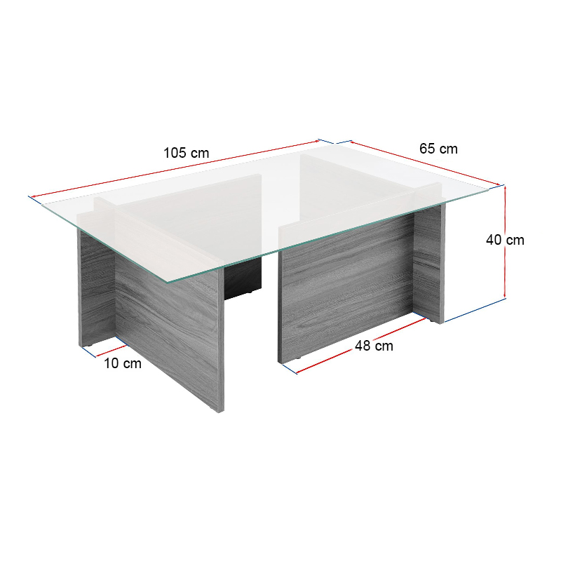 Τραπεζάκι σαλονιού Vetrino Megapap γυάλινο χρώμα travertine 105x65x40εκ. Τραπεζάκι σαλονιού Vetrino Megapap γυάλινο χρώμα travertine 105x65x40εκ.