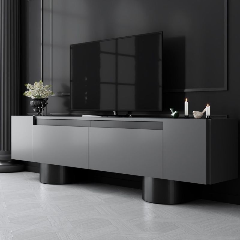 Έπιπλο τηλεόρασης Haven Megapap χρώμα ανθρακί 180x30x50εκ. Έπιπλο τηλεόρασης Haven Megapap χρώμα ανθρακί 180x30x50εκ.