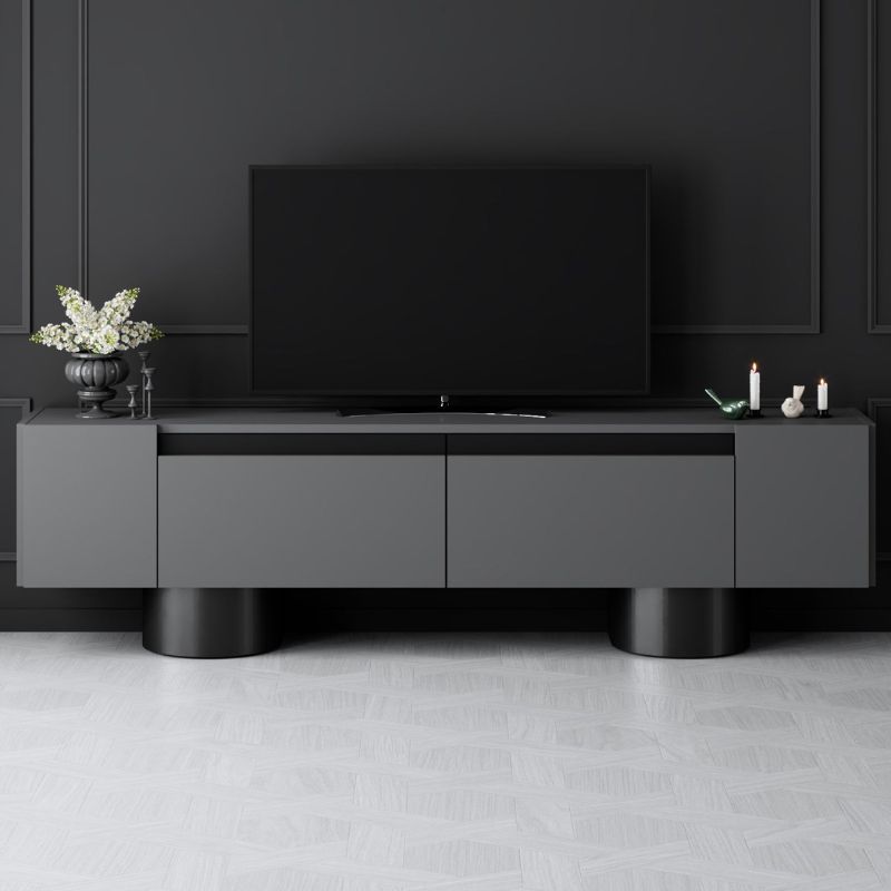 Έπιπλο τηλεόρασης Haven Megapap χρώμα ανθρακί 180x30x50εκ. Έπιπλο τηλεόρασης Haven Megapap χρώμα ανθρακί 180x30x50εκ.