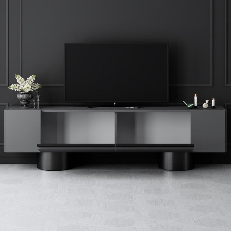 Έπιπλο τηλεόρασης Haven Megapap χρώμα ανθρακί 180x30x50εκ. Έπιπλο τηλεόρασης Haven Megapap χρώμα ανθρακί 180x30x50εκ.