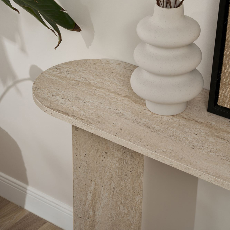 Κονσόλα Sira Megapap χρώμα travertine 150x35x75εκ. Κονσόλα Sira Megapap χρώμα travertine 150x35x75εκ.
