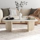Τραπεζάκι σαλονιού Becaj Megapap χρώμα sandstone - travertine 120x60x41,4εκ.