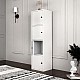 Ντουλάπι κουζίνας - μπάνιου Felix Flat Megapap χρώμα λευκό 33,6x30x129εκ.