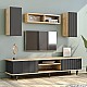 Σύνθεση τηλεόρασης Tokyo Megapap χρώμα sapphire oak - ανθρακί 170x37x45εκ. Σύνθεση τηλεόρασης Tokyo Megapap χρώμα sapphire oak - ανθρακί 170x37x45εκ.