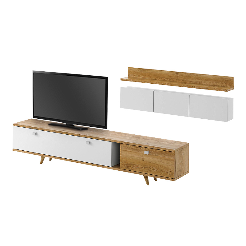 Σύνθεση τηλεόρασης Hera Megapap χρώμα sapphire oak - λευκό 170x37x45εκ. Σύνθεση τηλεόρασης Hera Megapap χρώμα sapphire oak - λευκό 170x37x45εκ.