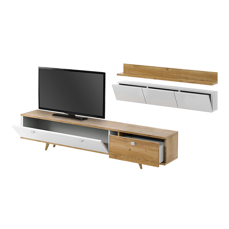 Σύνθεση τηλεόρασης Hera Megapap χρώμα sapphire oak - λευκό 170x37x45εκ. Σύνθεση τηλεόρασης Hera Megapap χρώμα sapphire oak - λευκό 170x37x45εκ.