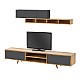Σύνθεση τηλεόρασης Serine Megapap χρώμα sapphire oak - ανθρακί 170x37x45εκ. Σύνθεση τηλεόρασης Serine Megapap χρώμα sapphire oak - ανθρακί 170x37x45εκ.