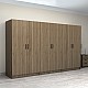 Ντουλάπα ρούχων Victoria Megapap εξάφυλλη χρώμα καρυδί 300x60x181εκ. Ντουλάπα ρούχων Victoria Megapap εξάφυλλη χρώμα καρυδί 300x60x181εκ.