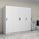 Ντουλάπα ρούχων Victoria Megapap τετράφυλλη χρώμα λευκό 200x60x181εκ. Ντουλάπα ρούχων Victoria Megapap τετράφυλλη χρώμα λευκό 200x60x181εκ.