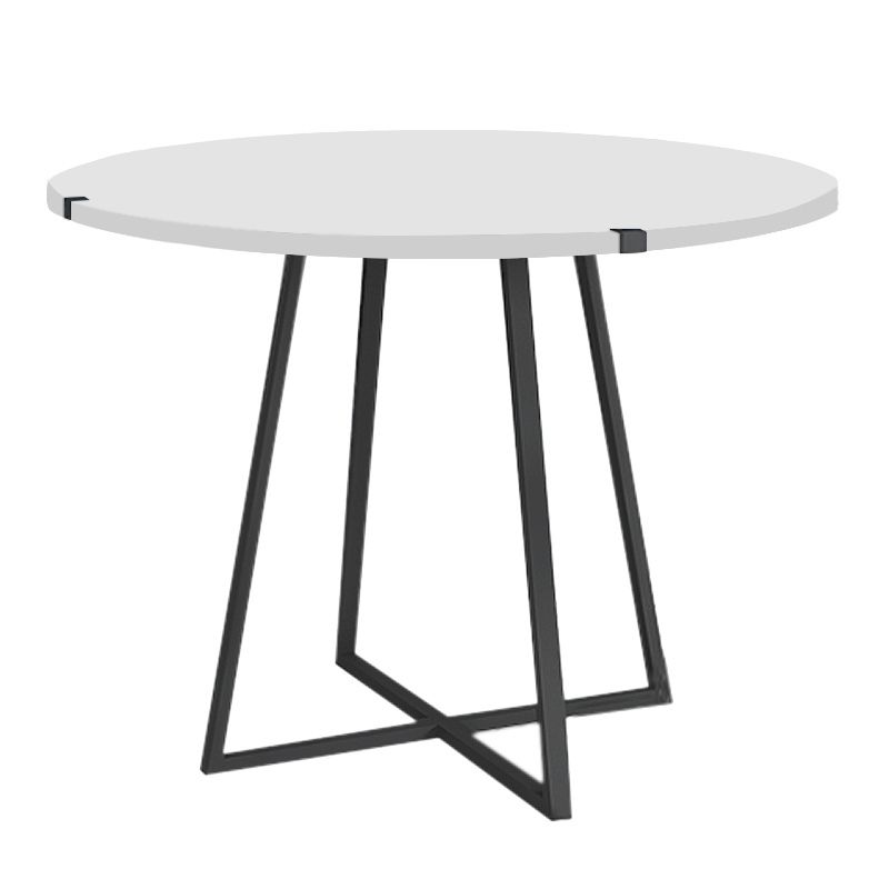 Σετ τραπεζαρία 5τμχ Rubes - Viva Megapap χρώμα λευκό - γκρι Ø100x78εκ.