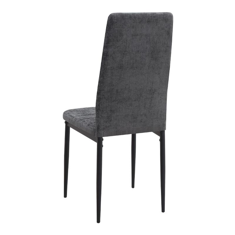 Σετ τραπεζαρία 5τμχ Darlen - Rosa Megapap χρώμα λευκό - γκρι 125x72x74εκ.