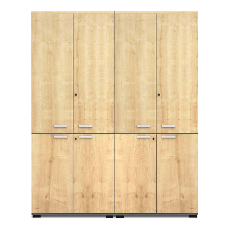 Ντουλάπα γραφείου επαγγελματική Venturo Megapap χρώμα ανθρακί - φυσικό οξιάς 160x40x200εκ.