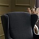 Μπερζέρα - πολυθρόνα Lola Megapap βελούδινη χρώμα ανθρακί 77x70x92εκ.