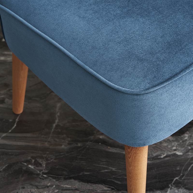 Καρέκλα Layla Megapap υφασμάτινη χρώμα μπλε 64x59x84εκ.