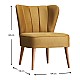 Καρέκλα Layla Megapap υφασμάτινη χρώμα χρυσό 64x59x84εκ.
