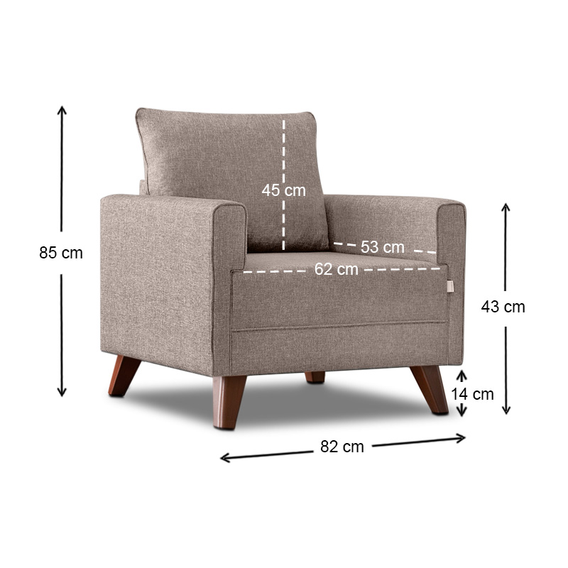 Πολυθρόνα Bella Megapap υφασμάτινη χρώμα κρεμ 82x81x85εκ. Πολυθρόνα Bella Megapap υφασμάτινη χρώμα κρεμ 82x81x85εκ.