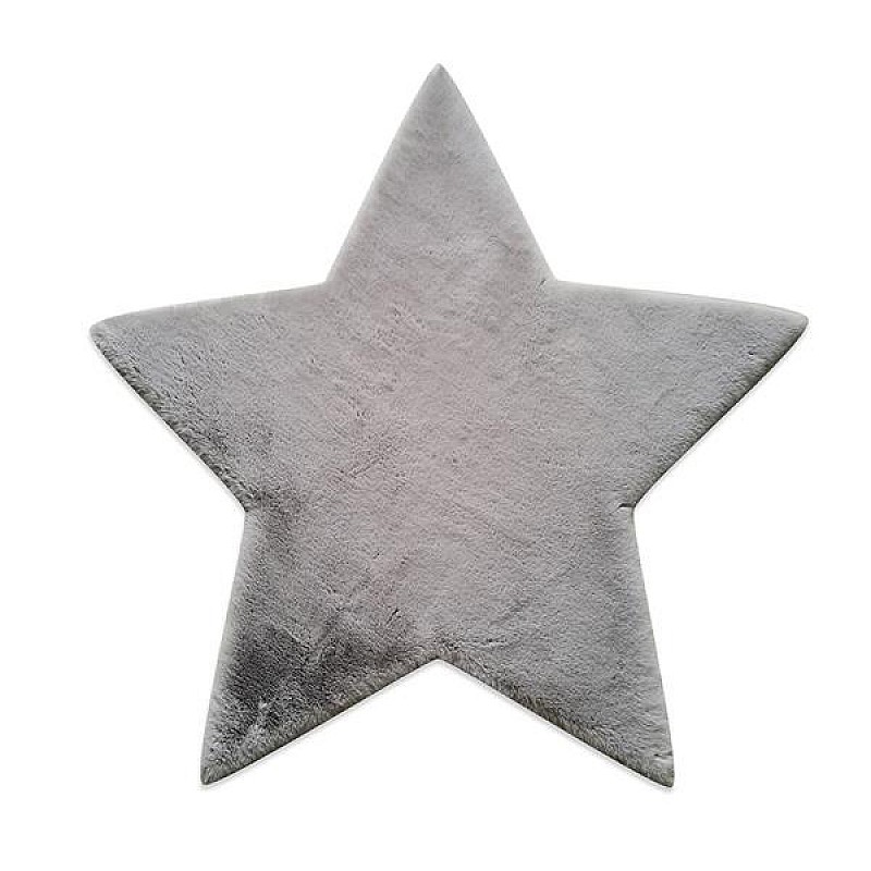 Χαλι Puffy Fc6 Light Grey Star Antislip - 160X160  Newplan