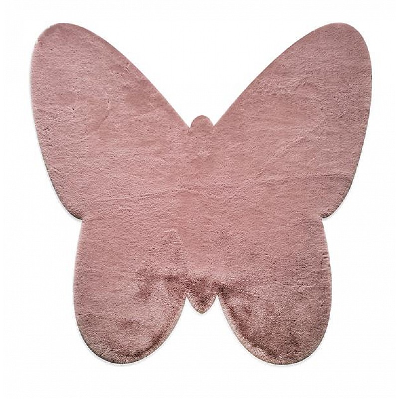 Χαλι Puffy Jm7 Dark Pink  Butterfly Antislip - 120X120B  Newplan