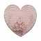 Χαλι Puffy Fc19 Pink Heart Antislip - 160X160Η  Newplan