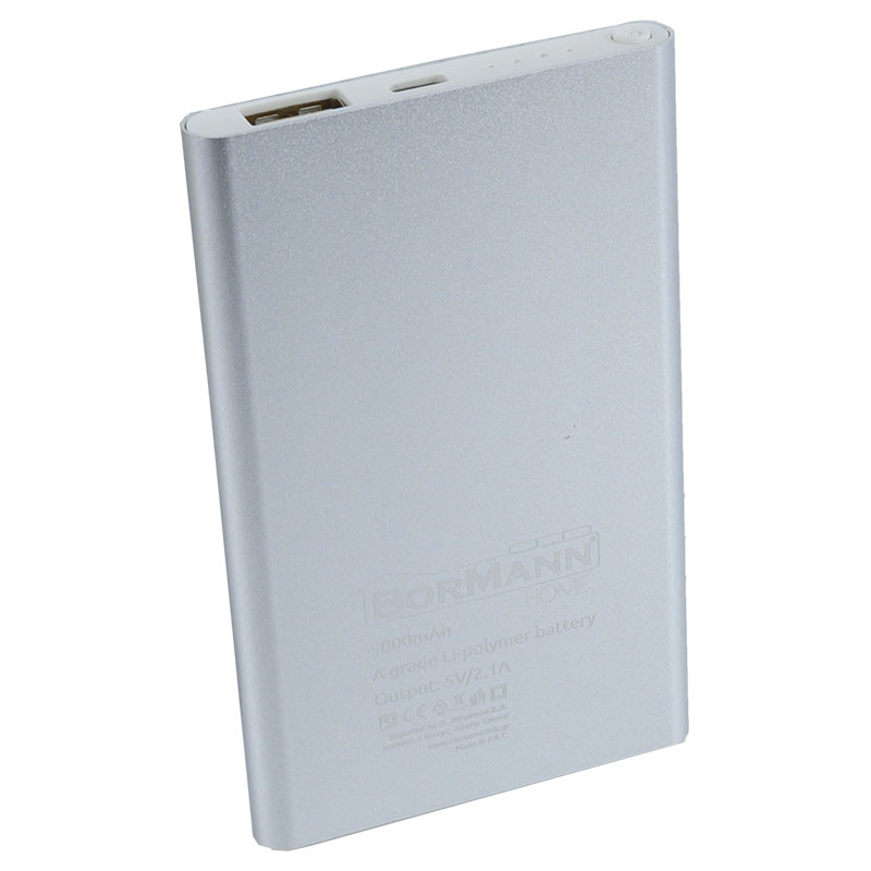 Bormann BBC5001 Power Bank 5000mAh με Θύρα USB-A Ασημί