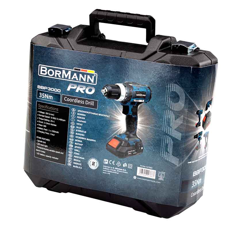 Δραπανοκατσάβιδο μπαταρίας Bormann 20V (1x1,5Ah) BBP3000 027683