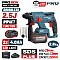 BORMANN Pro BBP5301X44CA Πνευματικό Σκαπτικό Μπαταρίας 20V,2x4Ah,Brushless,2.5J,SDS-Plus & Βαλίτσα