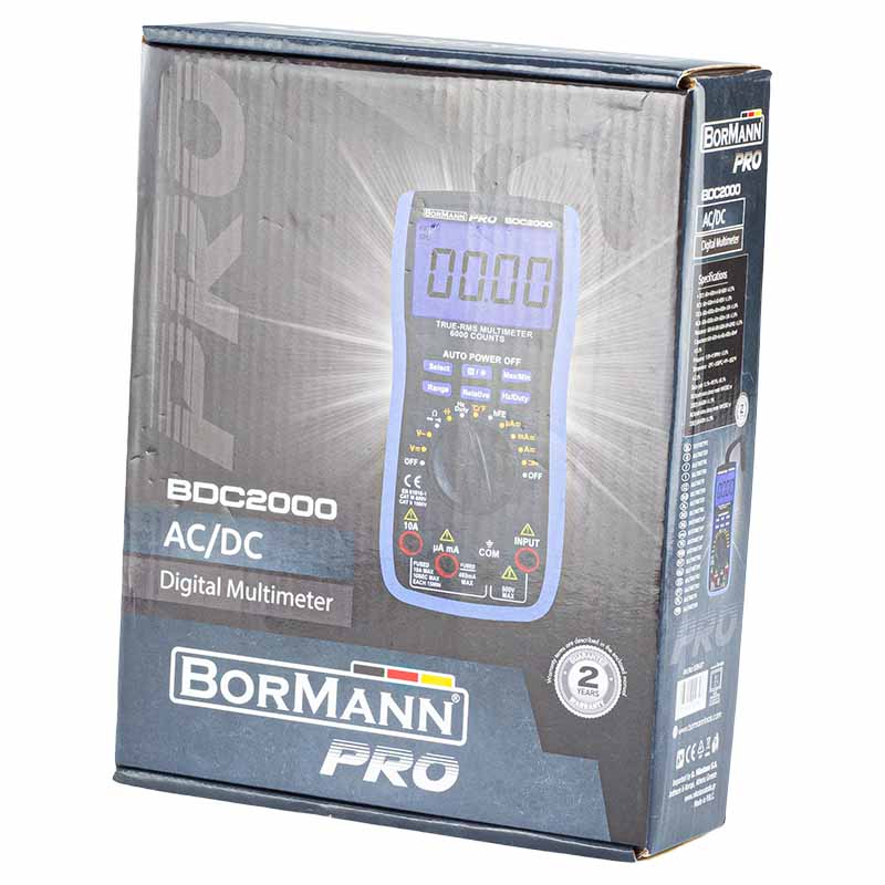 Πολύμετρο Ψηφιακό AC/DC 600V BDC2000 Bormann 028437