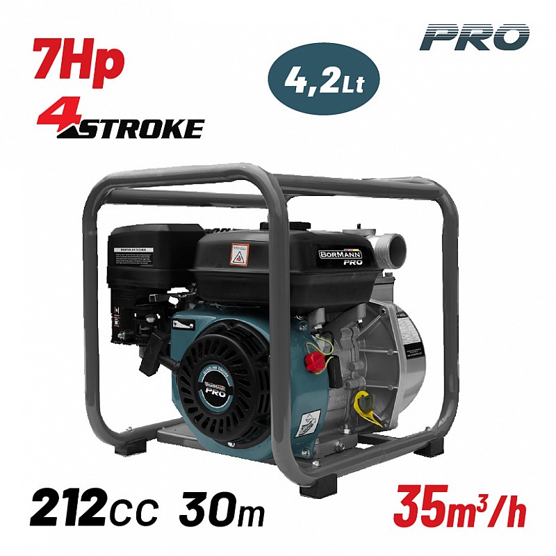 BORMANN Pro BGB1052 Αντλία Βενζίνης 2''X2'',212cc,30m,35m³/h