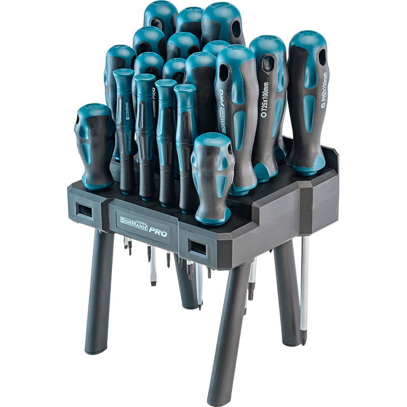 BORMANN Pro BHT1665 Σετ 20τεμ Κατσαβίδια (7xSL, 5xPH, 4xTorx & 4xPrecision),S2 BORMANN Pro BHT1665 Σετ 20τεμ Κατσαβίδια (7xSL, 5xPH, 4xTorx & 4xPrecision),S2