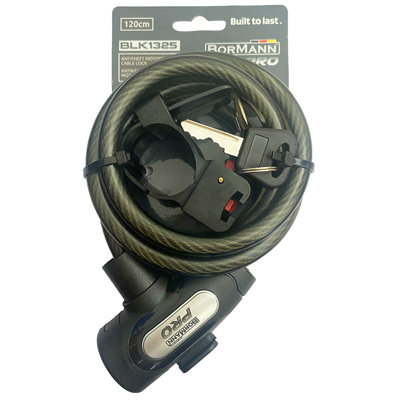Bormann pro Blk1325 Αντικλεπτικη Κουλουρα Μοτοσυκλετας 120cm με Κλειδαρια 051961