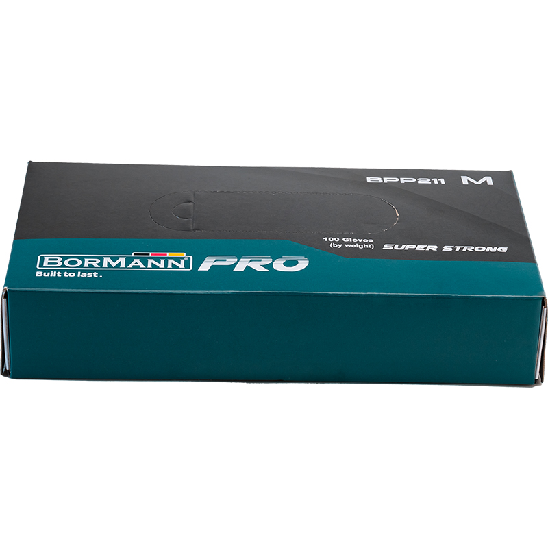 ΒΟRMANN Pro BPP210 Γάντι Νιτριλίου μιας χρήσεως Μαύρο S 100τεμ
