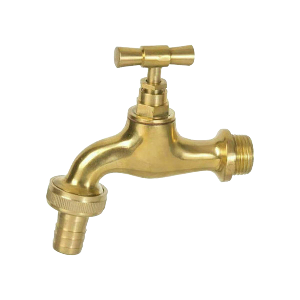 BORMANN BTW3440 Κάνουλα Ορειχάλκινη "GOLDEN",1/2"x 3/4",Χρυσή-Κίτρινη,Μισόστροφη,225gr