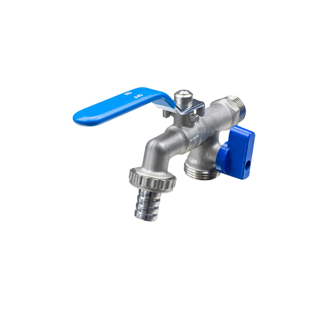 BORMANN BTW3605 Κάνουλα Διπλής Παροχής,1/2''x3/4"x3/4", Ορειχάλκινη 280gr