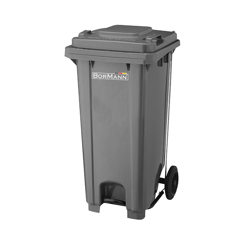 ΚΑΔΟΣ ΑΠΟΡΙΜΜΑΤΩΝ ΤΡΟΧΗΛΑΤΟΣ 120L, ΠΛΑΣΤΙΚΟΣ ΜΕ ΜΕΤΑΛΛΙΚΟ ΠΕΝΤΑΛ, 55x47x96cm, ΓΚΡΙ