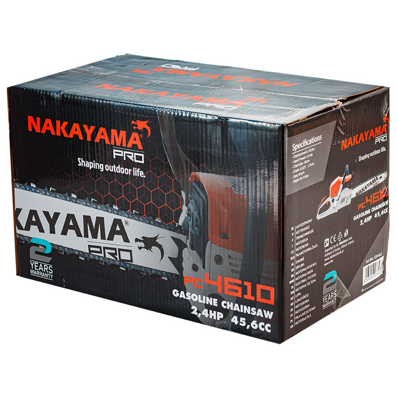 Nakayama PC4610 Αλυσοπρίονο Βενζίνης 5.5kg με Λάμα 45cm και Easy Start