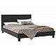 Κρεβάτι Nevil Pakoworld Διπλό 150X200 Pu Χρώμα Μαύρο Ματ
