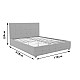 Κρεβάτι Roi Pakoworld Διπλό 160X200 Pu Λευκό Ματ + Αποθηκευτικό Χώρο