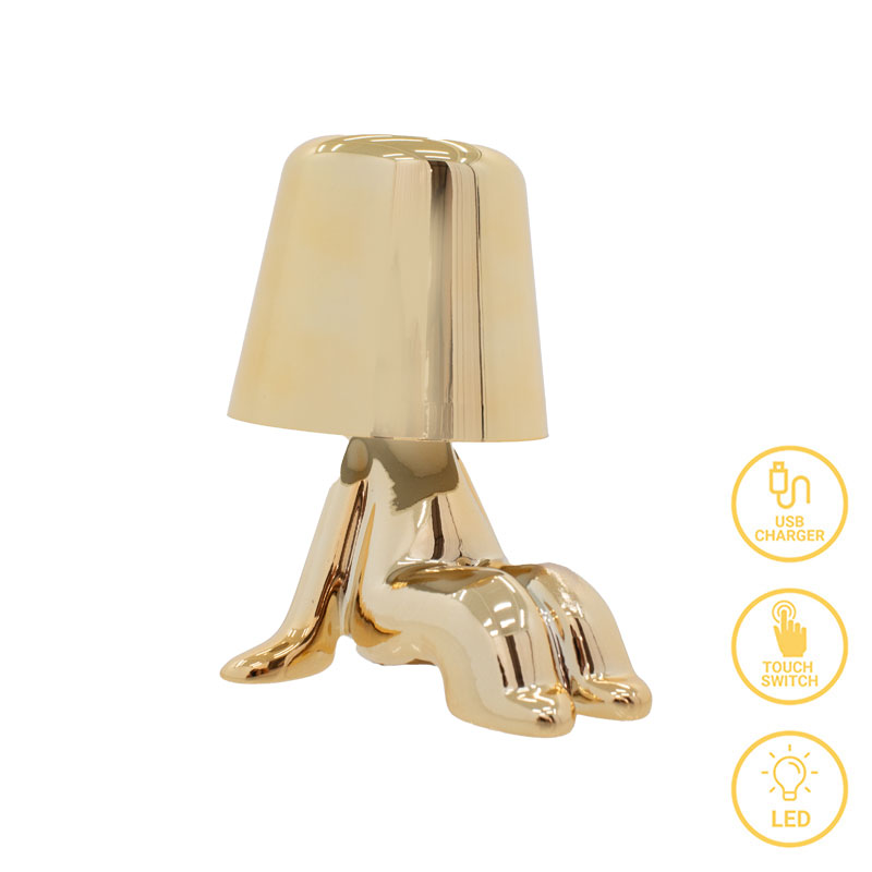 Επιτραπέζιο Φωτιστικό Radiance Pakoworld Led Χρυσό Φ15X17Εκ